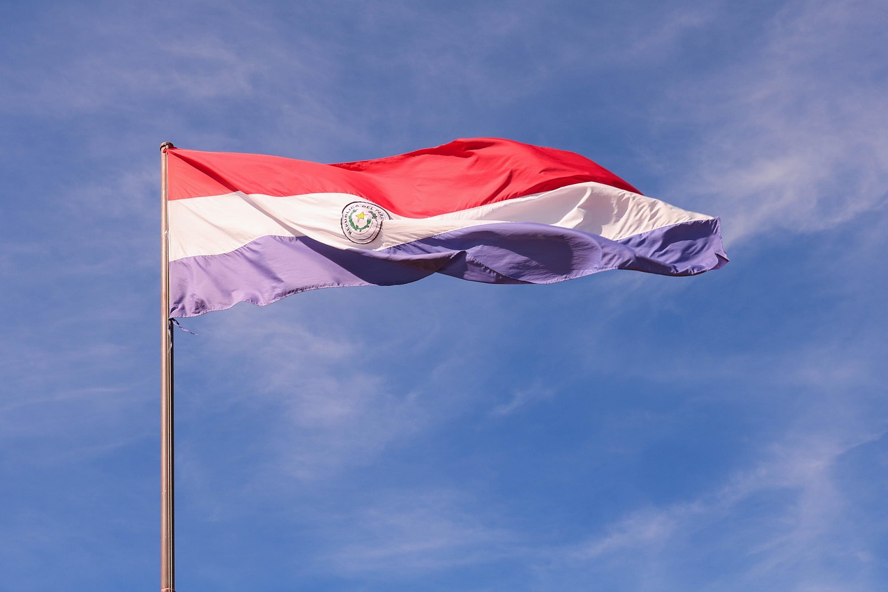 flag, paraguay flag, nature, flag of paraguay, sky